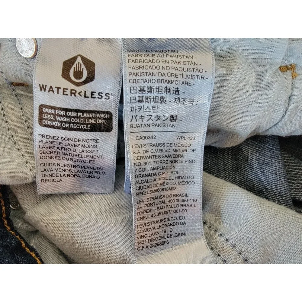 Levis 711 Skinny Jeans Womens Size 27 Blue Mid-Rise Stretch Denim - Picture 2 of 7